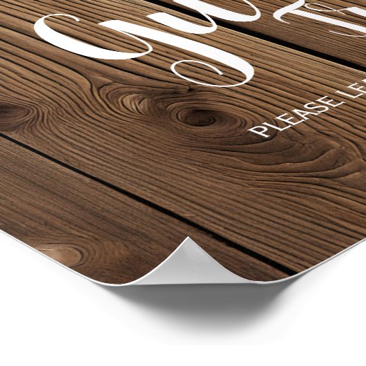 Rustic Koord van de boomstructuur van het lichtgaa Poster (Hoek)