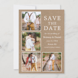 Rustic Kraft 4 Foto Verloving Save The Date
