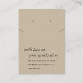 RUSTIC KRAFT AFSTUDEREN KETTING EARRINGCARD PLAATSKAARTJE (Voorkant)