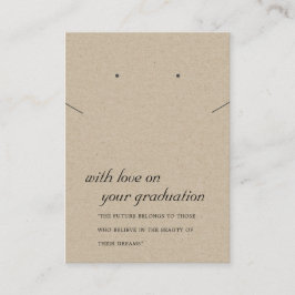 RUSTIC KRAFT AFSTUDEREN KETTING EARRINGCARD PLAATSKAARTJE