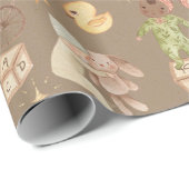 Rustic Kraft All Ethnicity  Baby & Vrienden Cadeaupapier (Rol Hoek)