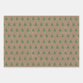 Rustic Kraft All Woodland Forest Kerstbomen Inpakpapier Vel (Voorkant)