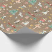 Rustic Kraft Alles Nutcracker Small Pattern Cadeaupapier (Hoek)