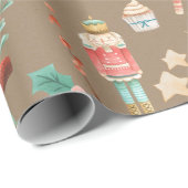 Rustic Kraft Alles Nutkraker Kerstmis 2 Cadeaupapier (Rol Hoek)