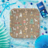 Rustic Kraft Alles Nutkraker Kerstmis Papieren Bordje (Feest)