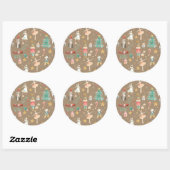 Rustic Kraft Alles Nutkraker Kerstmis Ronde Sticker (Vel)
