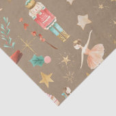 Rustic Kraft Alles Nutkraker Kerstmis Tissuepapier (Detail)