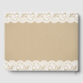 Rustic Kraft and Lace Wedding Monogram Gastenboek (Achterkant)