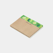 Rustic Kraft Appels Aquarel Gepersonaliseerd Post-it® Notes (Schuin)