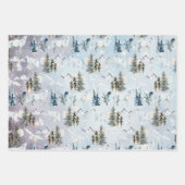 Rustic Kraft Arctic Hare Wolf Fox Snowy Owl Inpakpapier Vel (Voorkant 2)