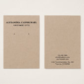 Rustic Kraft Artisan Earring Jewelry Display Kaart (Voorkant /achterkant)