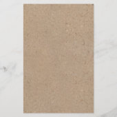 Rustic Kraft Baby shower Bingo, Paper Game Kaart (Achterkant)