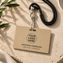 Rustic Kraft Badge l Zakelijk Logo Personeels-ID