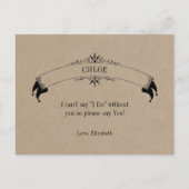 Rustic Kraft  Be My Matron of Honor Kaart (Achterkant)