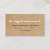 Rustic Kraft Bedankt Zakelijke klant Kortingskaartje (Achterkant)