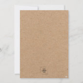 Rustic Kraft Bedrijfs Event Branding Design Kaart (Achterkant)