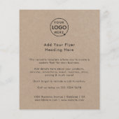 Rustic Kraft | Bedrijfs Logo Modern Adverteren Flyer (Achterkant)