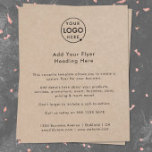 Rustic Kraft | Bedrijfs Logo Modern Adverteren Flyer