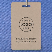 Rustic Kraft | Bedrijfsidentiteitskaart Moderne We Badge