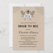 Rustic Kraft Bee Thed Vrijgezellenfeest Kaart (Voorkant)