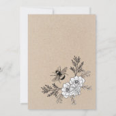 Rustic Kraft Bee Thed Vrijgezellenfeest Kaart (Achterkant)