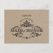 Rustic Kraft  ben mijn dienstmeisje van eer Kaart (Voorkant)