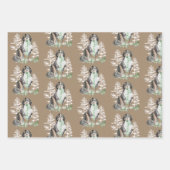 Rustic Kraft Bernese Dogs Being Naughty & Nice Inpakpapier Vel (Voorkant 2)