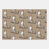 Rustic Kraft Bernese Dogs Slaping omheen Inpakpapier Vel (Voorkant 2)