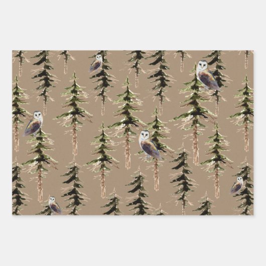 Rustic Kraft bezit in bos Inpakpapier Vel (Voorkant 3)