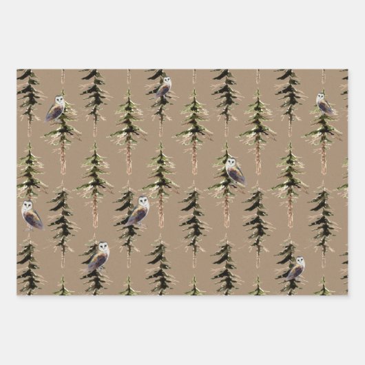 Rustic Kraft bezit in bos Inpakpapier Vel (Voorkant)