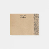 Rustic Kraft Birds Illustratie Gepersonaliseerd Post-it® Notes (Voorkant)