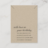 RUSTIC KRAFT BIRTHDAY GIFT KETTING DISPLAY KAART PLAATSKAARTJE (Voorkant)