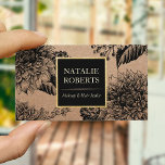 Rustic Kraft Black Floral Makeup Artist Hair Salon Visitekaartje<br><div class="desc">Rustic Kraft Black Floral Makeup Artist Hair Salon Visitekaartjes.</div>