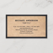 Rustic Kraft Black Hand Plane Handyman Carpenter Visitekaartje (Achterkant)