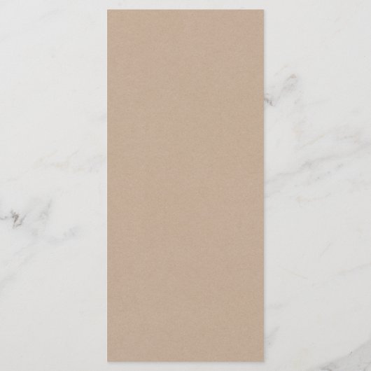 Rustic Kraft, Black Place Setting Bedankt Cards Programmakaart (Achterkant)