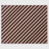 Rustic Kraft Black Red Wide Stripe Vakantie Cadeaupapier (Vlak)