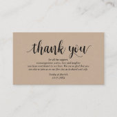 Rustic Kraft, Black Script, Wedding Dank u Informatiekaartje (Voorkant)