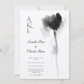 Rustic Kraft Black Tulip Floral Wedding Kaart (Voorkant)