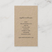 Rustic Kraft bloeit met liefde Visitekaartje (Achterkant)