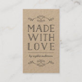 Rustic Kraft bloeit met liefde Visitekaartje (Voorkant)