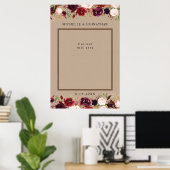 Rustic Kraft Bloem Foto Prop Selfie Frame Poster (Thuiskantoor)