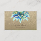 Rustic Kraft, Blue Lotus, Confetti Yoga Instructor Visitekaartje (Voorkant)