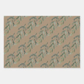 Rustic Kraft Blue Spruce Juniper Branches Berries Inpakpapier Vel (Voorkant 3)
