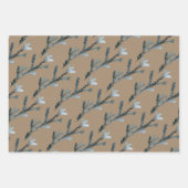 Rustic Kraft Blue Spruce Juniper Branches Berries Inpakpapier Vel (Voorkant)