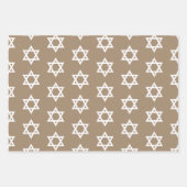Rustic Kraft Blue & White Star van David Inpakpapier Vel (Voorkant 2)