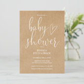 Rustic Kraft Boho Genderneutraal Baby shower Kaart (Staand voorkant)