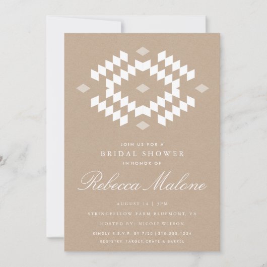 Rustic Kraft Boho Vrijgezellenfeest Kaart (Voorkant)