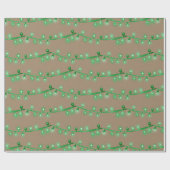 Rustic Kraft Bright Green kerstkaartjes Cadeaupapier (Vlak)