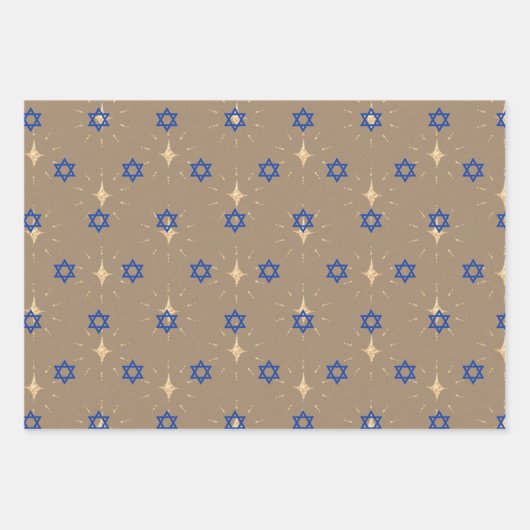 Rustic Kraft Bright Shining Star van David Hannuka Inpakpapier Vel (Voorkant 3)