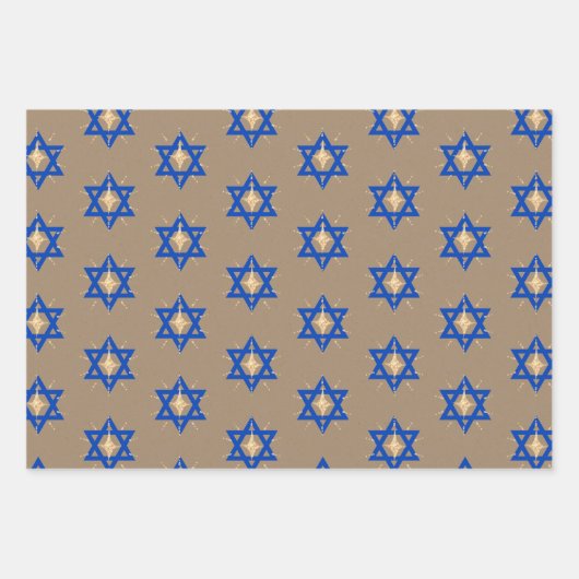 Rustic Kraft Bright Shining Star van David Hannuka Inpakpapier Vel (Voorkant)